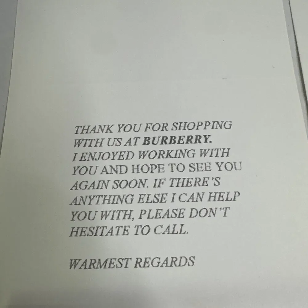 Burberry Thank You Cards & Envelopes Blank Notes – Vintage Lot of 8